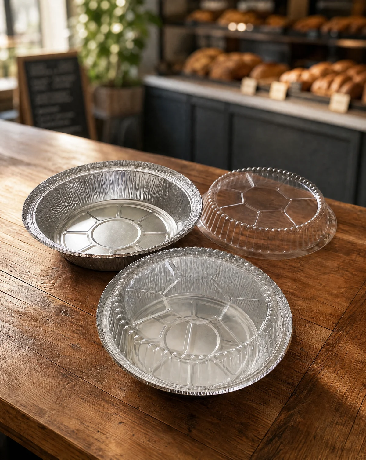 Aluminum foil pans and lids