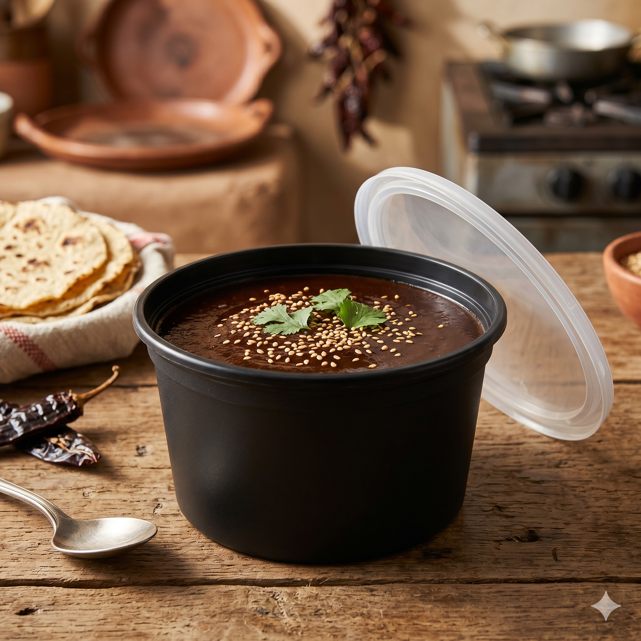 12 oz black portion container — plastics SKU discipline program